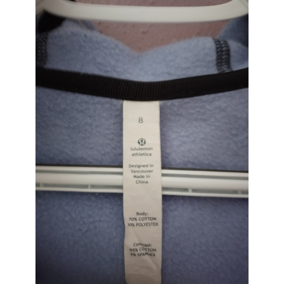 Lululemon Athletica Scuba Sea Stripe Fleece Hoodie Size 8 - Picture 7 of 12